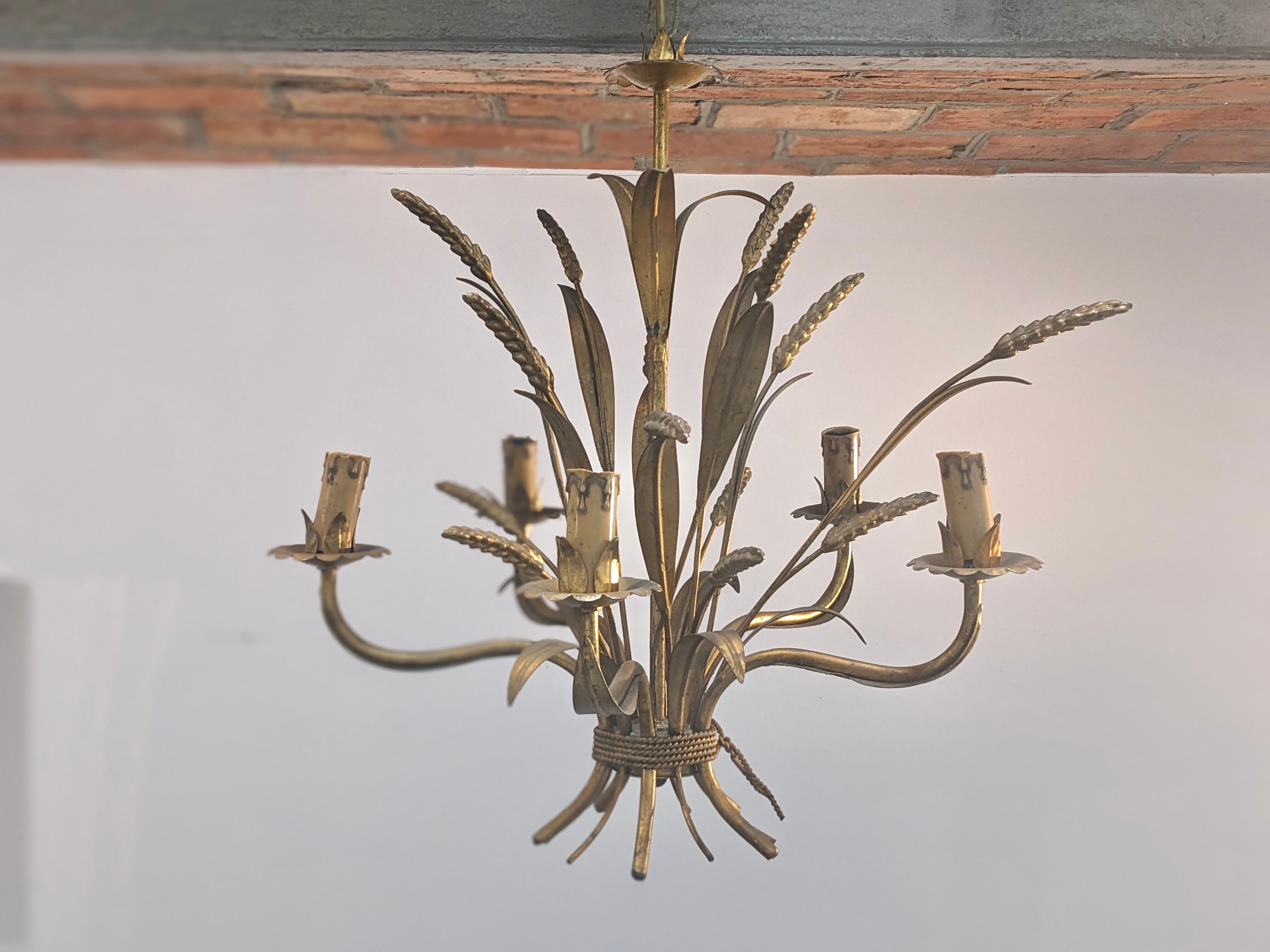 Chandelier "ears of wheat" with 5 arms