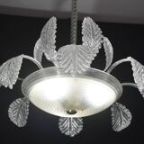 Art Deco Barovier e Toso Chandelier, Murano Glass, 1940s