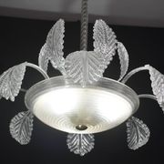 Art Deco Barovier e Toso Chandelier, Murano Glass, 1940s