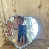 Beveled heart mirror