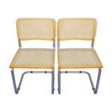 Pair of chairs cesca B32 marcel Breuer canned