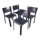 Chaises cuir bleu Design Italien Giancarlo Vegni