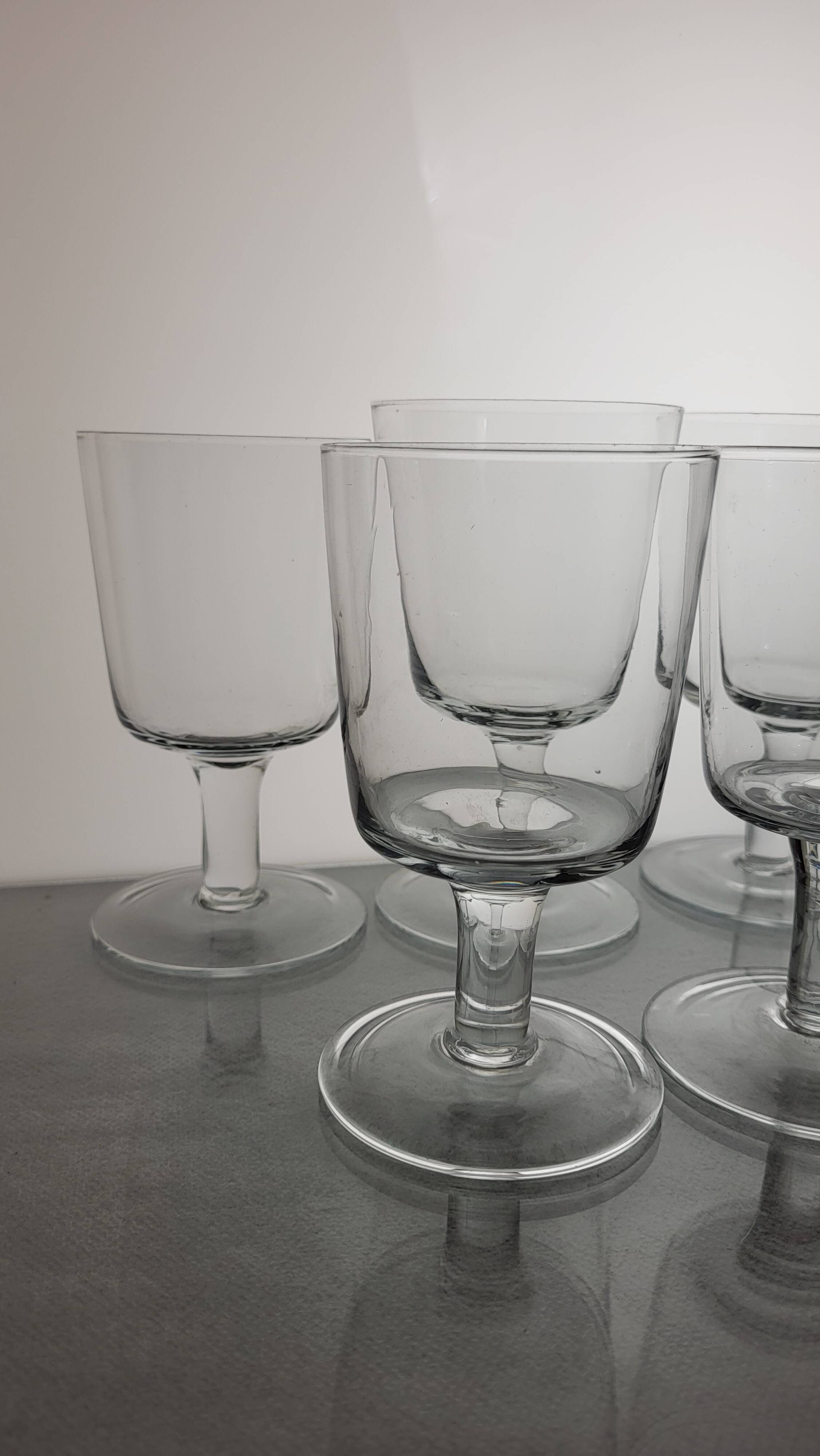 7 verres à eau/vin soufflés