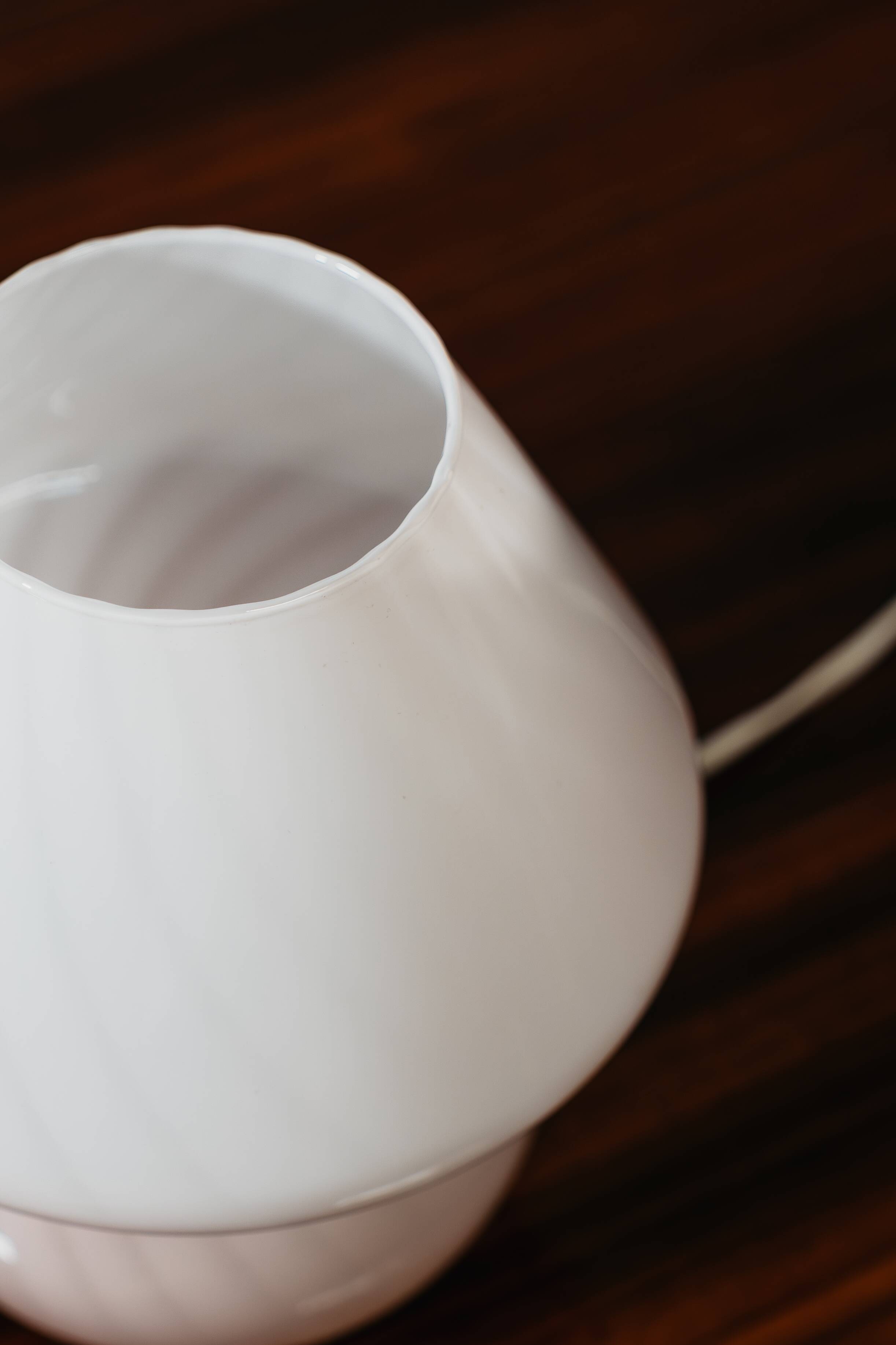 Grande Lampada Da Tavolo Murano Mushroom Rose 1970’s Design Pink Shade