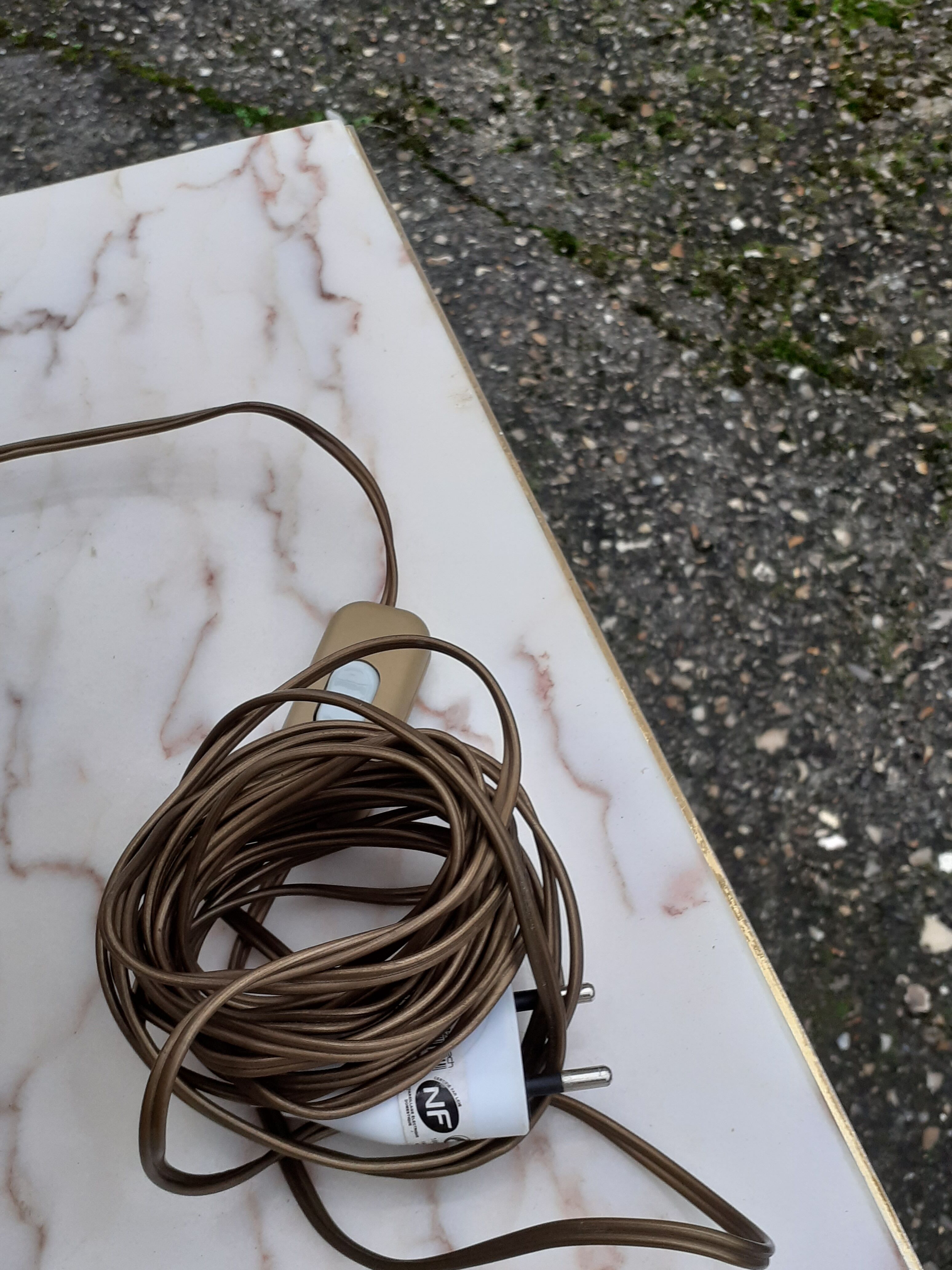 3-branched lampshade lamp sheet gilded bronze pietement