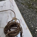 3-branched lampshade lamp sheet gilded bronze pietement