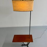 Vintage French design metal and brass floor lamp from the 1950s, Arlus