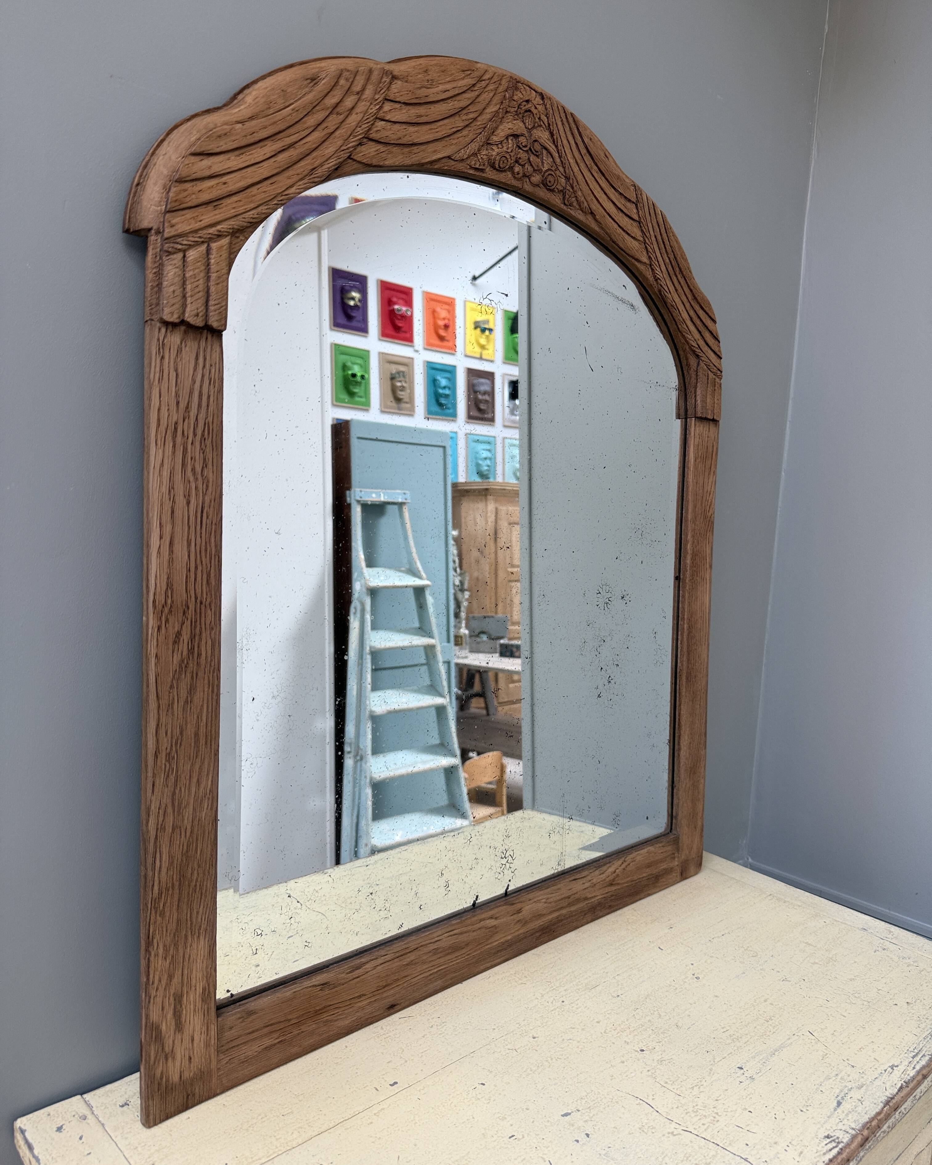 Art Deco oak mirror (renovated)