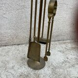 Fireplace Set 4 Pieces Brass Fire Pit Accessories