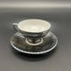 Vintage silver-plated porcelain moka cup RW Bavaria with saucer