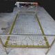 Bed 1 person vintage with metal headboard and footboard and spring metal box spring