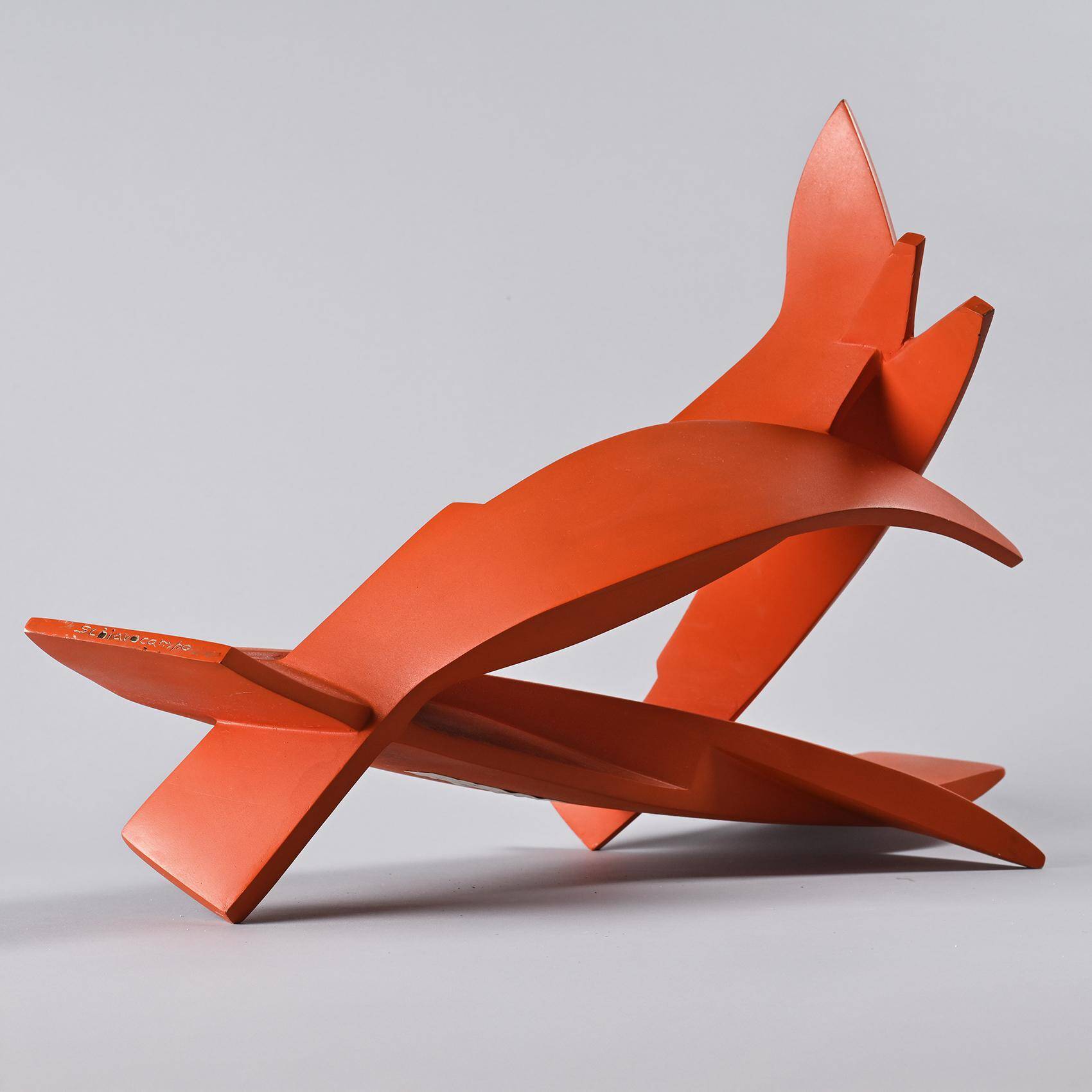 Abstract sculpture by Paolo Schiavocampo, circa 1970