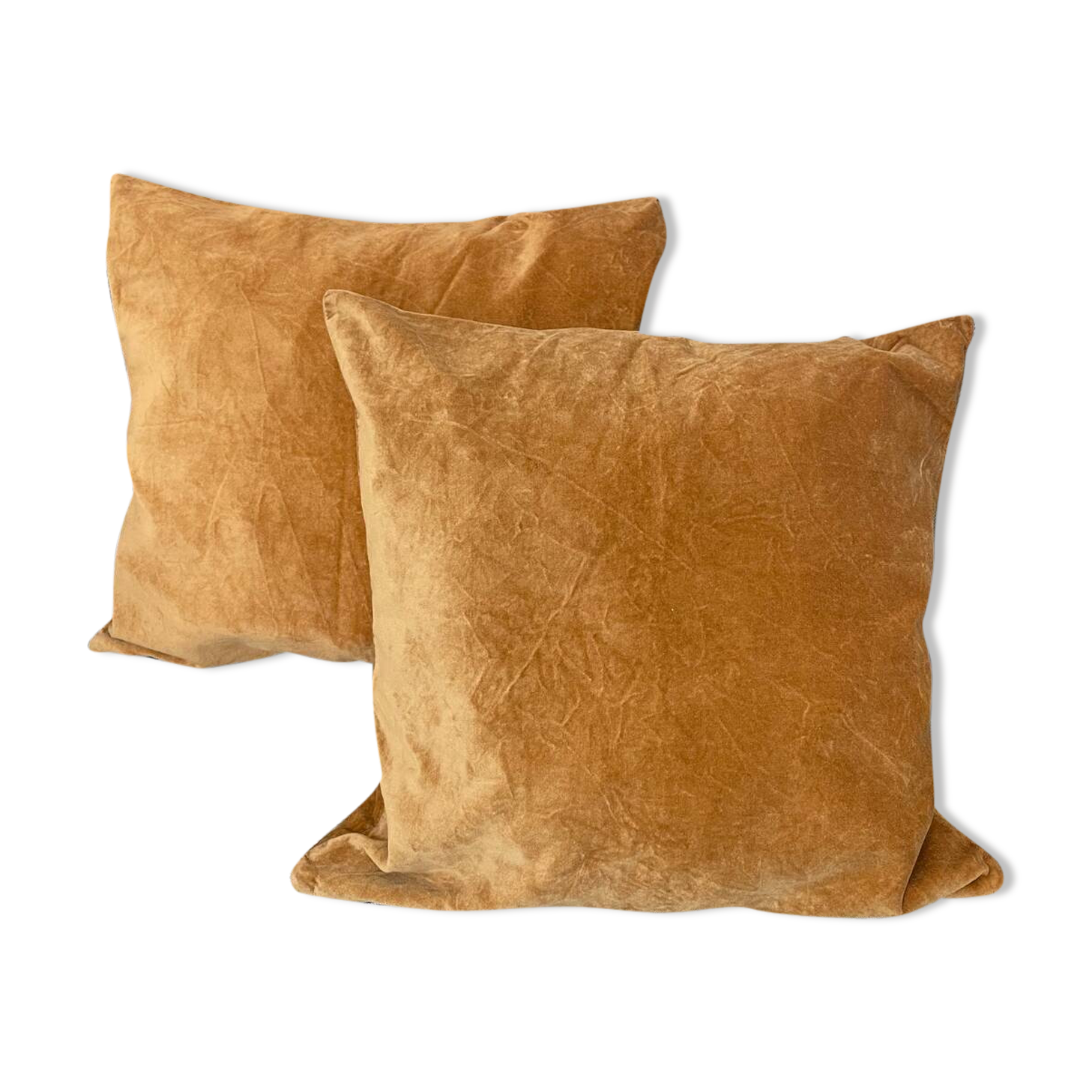 Camel velvet cushion covers, 50x50