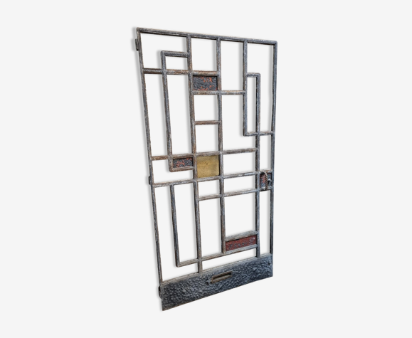 Porte de maison d'époque art déco en fonte
