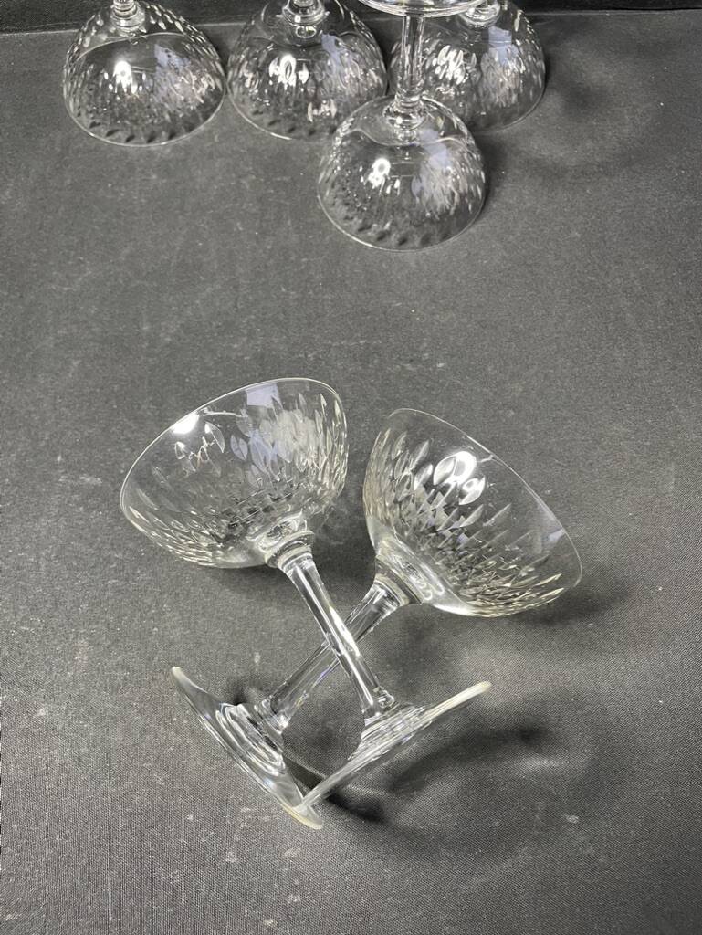 6 Baccarat champagne glasses Paris service