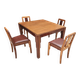 Lot of table and 6 Art Deco chairs from Saddier & fils