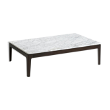 Table basse carrée AM.PM, modèle Helda en marbre blanc
