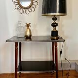 Vintage compass leg serving table