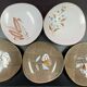 Set of 5 deep plates 21 cm in earthenware from MBFA Pornic model diff.