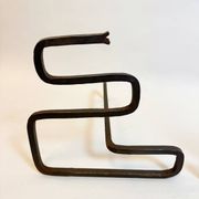 Paire de chenets à serpent en fer forgé, Italie, années 1950