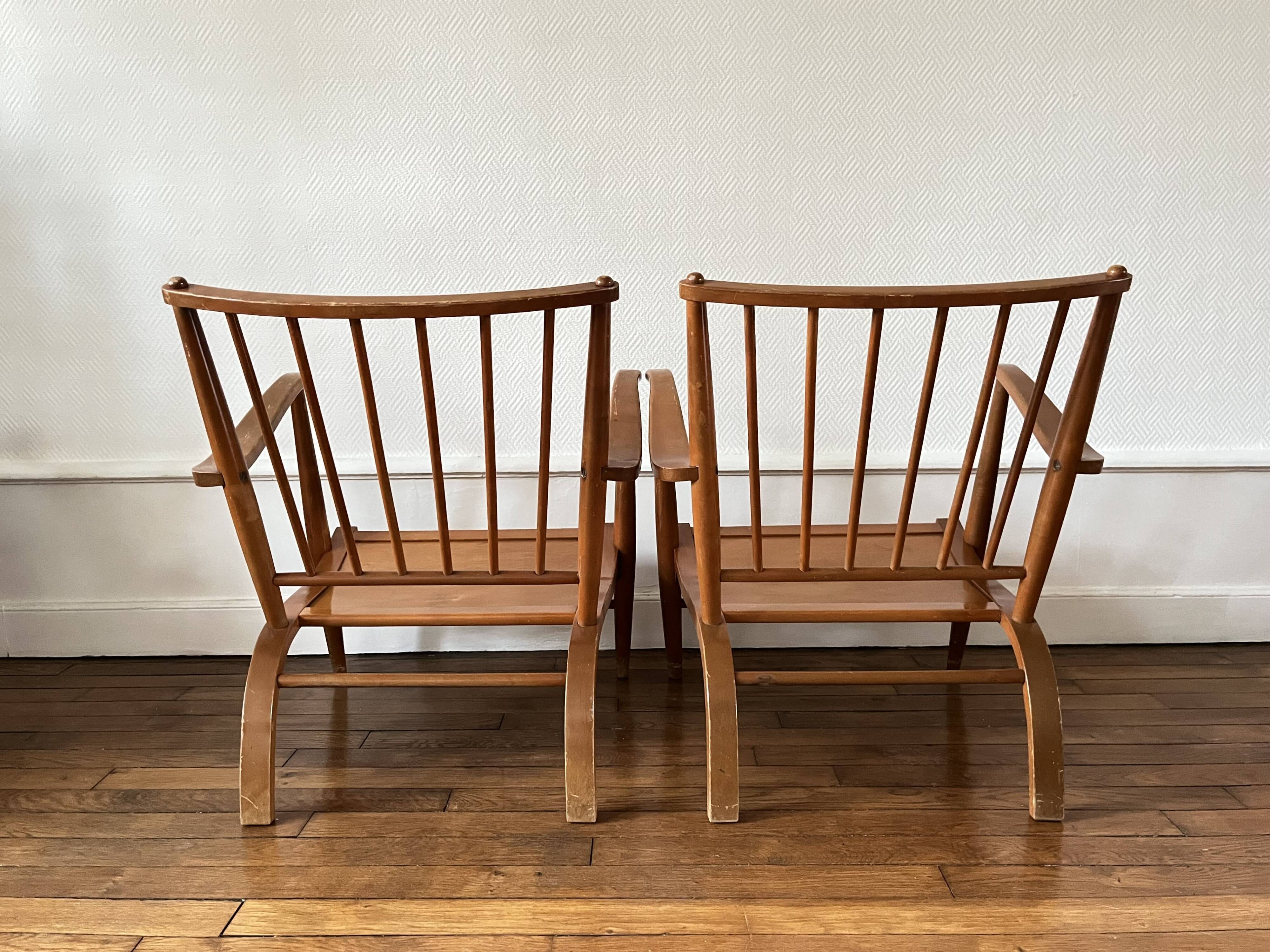 2 vintage Scandinavian armchairs from Ster Gelderland
