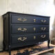 Black restyled vintage chest of drawers