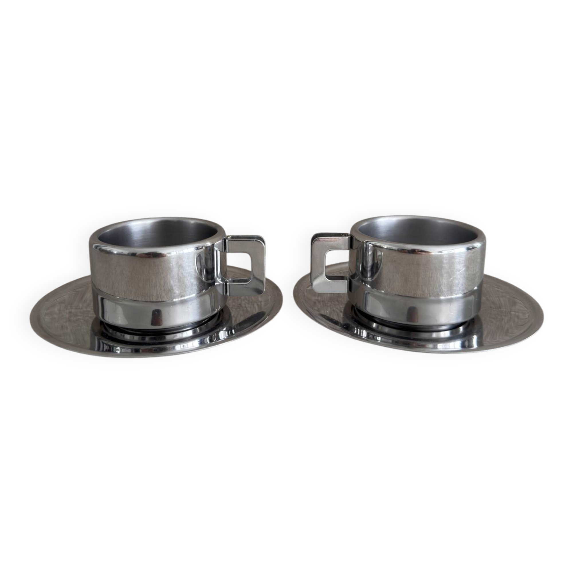 2 stainless steel Space Age cups STO Casalinghi inox