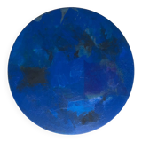Blue round abstract painting