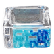 Crystal and glass paste ashtray Daum design from the 80s
