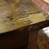 Nineteenth century farmhouse table in natural oak wood 140 x 90 cm