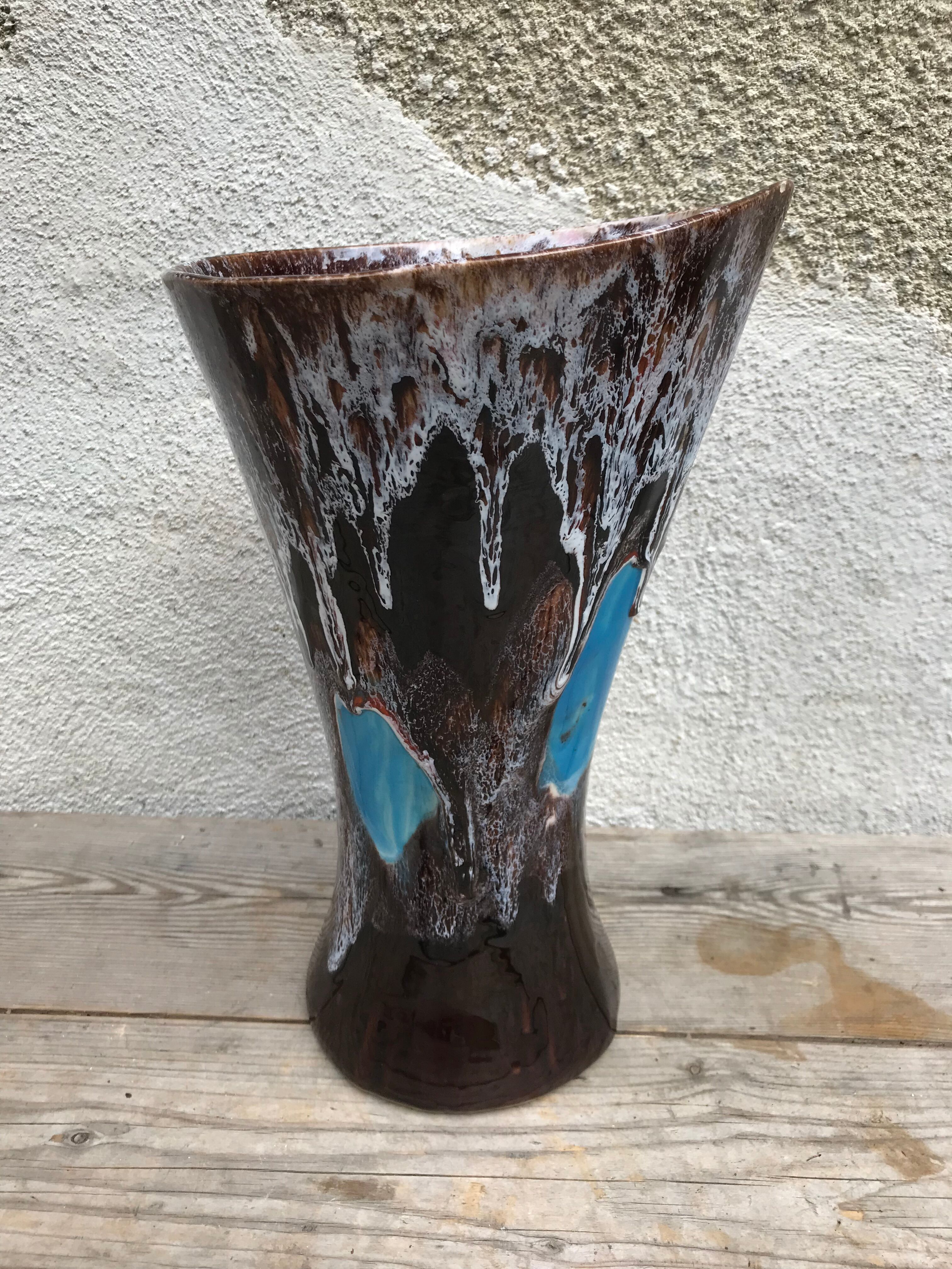 Old ceramic vase signed Vallauris