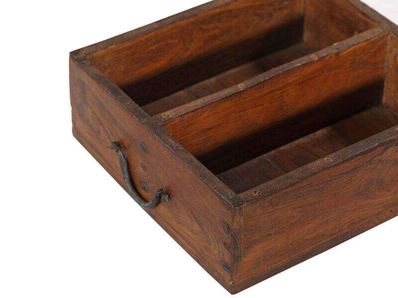 Old Teak Wood Tray Brick Mold