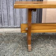 Banc en bois massif travail artisanal français 113cm