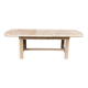 Extendable dining table in solid elm, Maison Regain brutalist 70s.