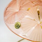 Lampe de table Dégué | Art Déco | Base en laiton lourd | millésime des années 1930