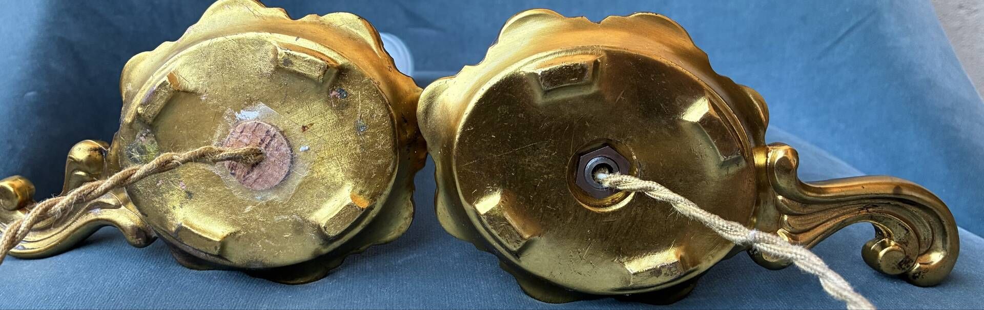 Paire de lampe en bronze style Louis XV