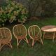 Vintage rattan living room for children 70s