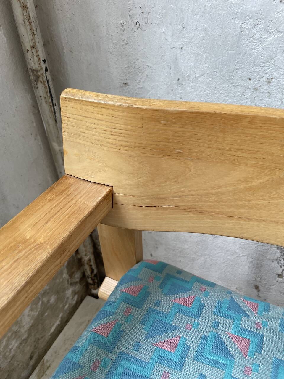 Set of 6 oak chairs with armrests Ate Van Apeldoorn