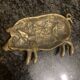 Antique brass ashtray