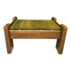 Brutalist oak footstool coffee table - 1970s