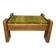 Brutalist oak footstool coffee table - 1970s