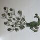 Metal peacock, 60s wall decoration