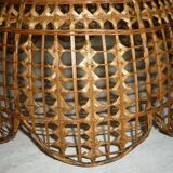 Braided wicker lampshade