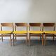 Set of 4 Edmund Homa GFM Polish Mid Century Teak Dining Chairs 1960s
