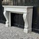 Charles X fireplace in Carrara marble, 19th century