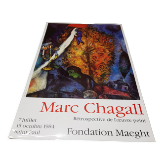 Affiche expo Marc Chagall 1984