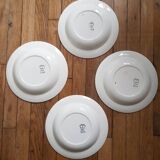 Set of 4 Badonviller soup plates