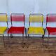 Series of 4 vintage chairs scoubidou of the 1950s