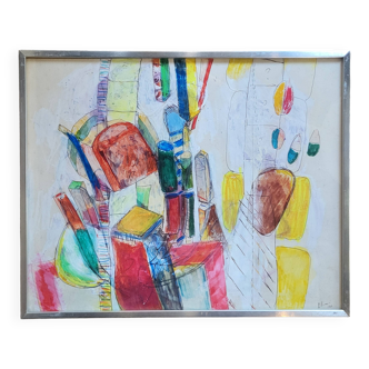 Painting by Daniel Humair from 1968