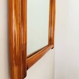 Large Scandinavian style arc wall mirror in bamboo